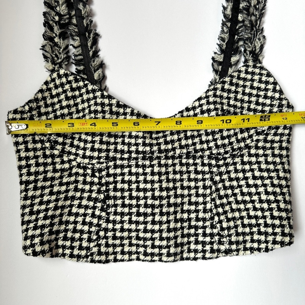 Zara‎ | Monochrome Houndstooth Tank Top | women’s Sz XS| - Picture 5 of 8